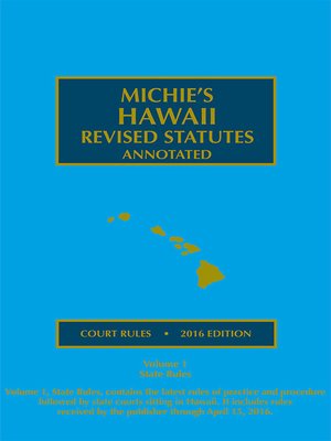 cover image of Hawaii Court Rules Annotated